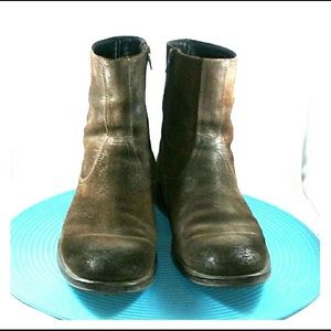 To Boot New York, Mens Brown Oiled-Suede Boots